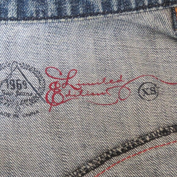 Vintage Gap 1969 Limited Edition Distressed Blue Denim Jean Jacket XS - Picture 4 of 16